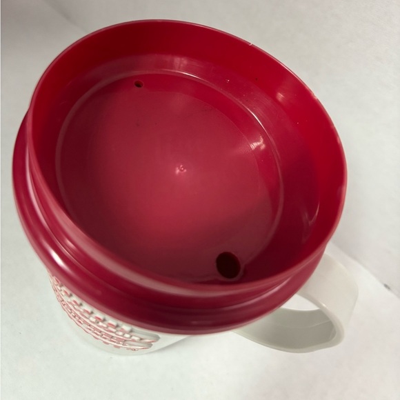 Tim Hortons Travel Mug Small To Go 4.5" Red Lid Vintage Small Coffee - Picture 3 of 4